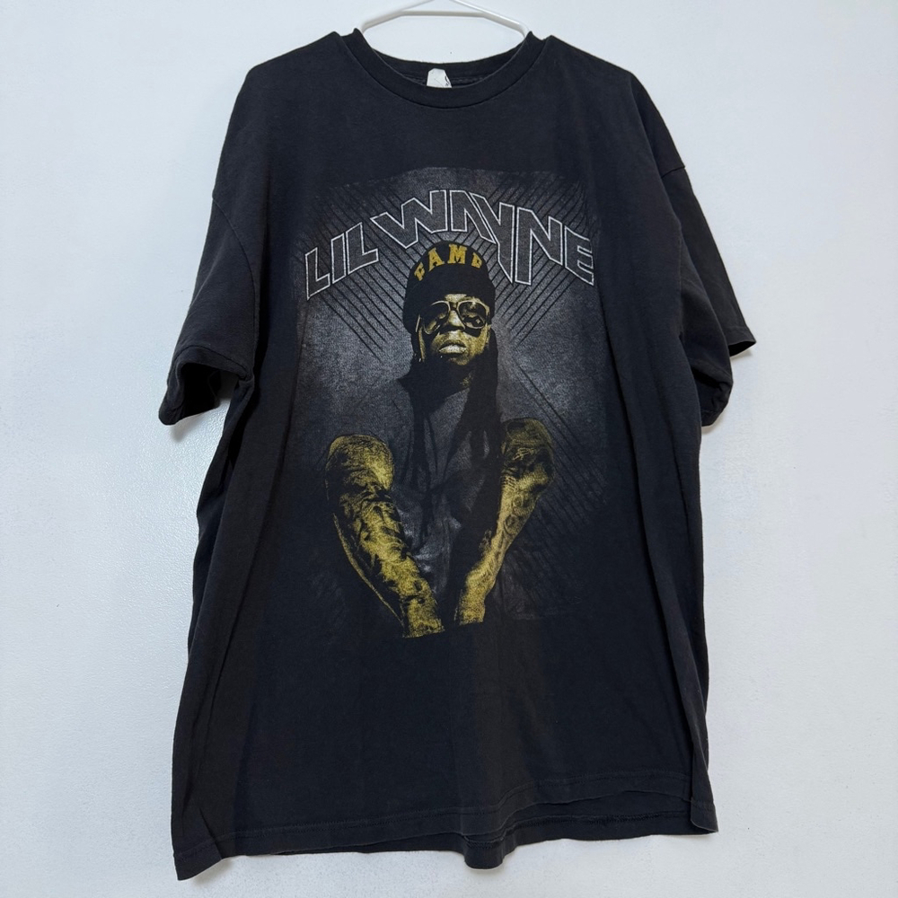 Lil Wayne Black Tour 2011 Men's Delta Pro Weight Tag‎ Rap T-shirt 2XL